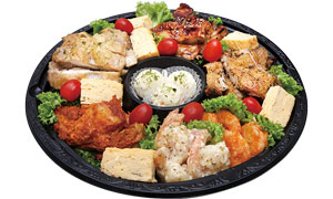 4種のチキン＆2種のエビプレート