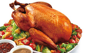 Roasted Turkey with Mushroom Stuffing and Cranberry Sauce (approx 3kg)